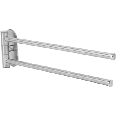 Porte-serviettes pivotant Porte-serviettes pivotant pour salle de bain Support mural pour serviettes Acier inoxydable 304 2 bras white