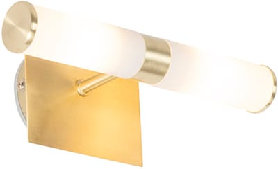 QAZQA bath - Moderne Wandlamp Up Down voor binnen voor badkamer - 2 lichts - D 115 mm - Goud/messing -