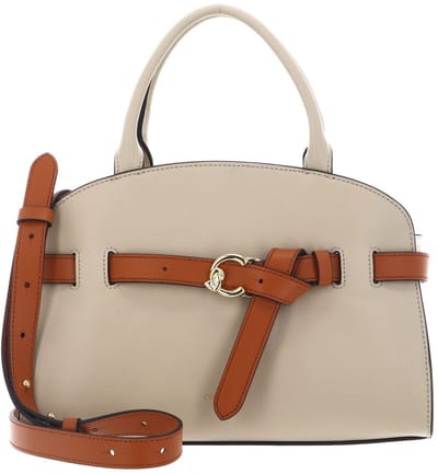 COCCINELLE Leren schoudertas handtas Sabine New Tric Handbag Sandshell / Pearl / Crab beige