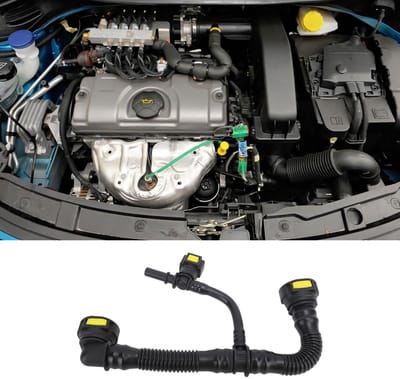 Allecto - Motorontluchtingsslangbuis - Universele Ontluchtingsslang - Rubber en ABS - Geschikt voor C2 C3 C4 1.4l 16V - Vervangingsonderdeel voor 2...