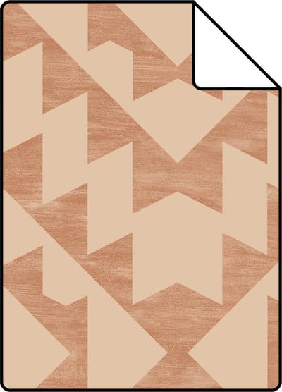 Proefstaal ESTAhome behang Marrakech aztec tapijt terracotta - 26.5 x 21 cm - 139551-S