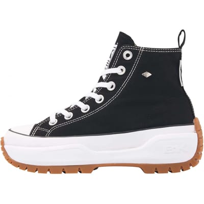 British Knights - Kaya Mid Fly Dames Sneakers Hoog - Maat 36 - Zwart - Katoen - Vrouwen Schoenen