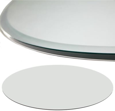 Glasplaat voor Kachel en Tafelblad 60 cm – Facetgeslepen Beschermplaat van 6 mm ESG Veiligheidsglas