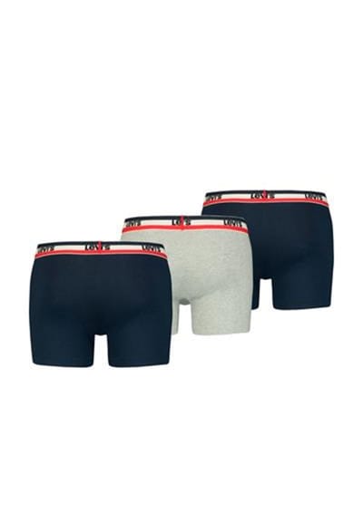 Levi's Lange short - 3 Pack 001 Grey/Blue - maat XXL (XXL) - Heren Volwassenen - Katoen/elastaan- 100002870-001-XXL