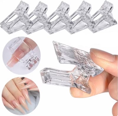 CHPN - Nagelklemmen - 5 stuks - Geschikt voor gelnagels - Voor polygel - Nagelklem - Polygelklemmen - Nagelclips - Clipjes