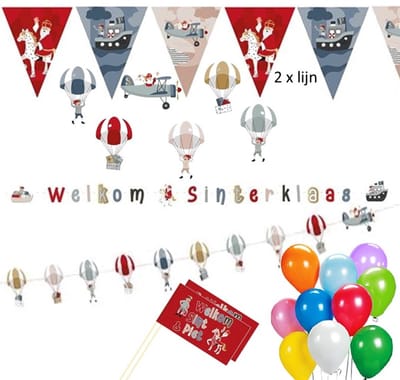 8 delig - Sinterklaas Feest pakket versiering Sint & Co.