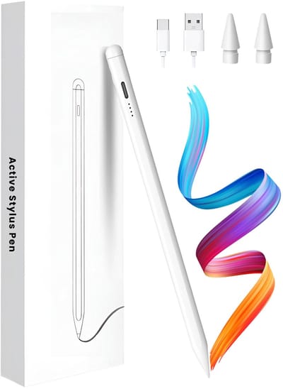MAGICSHE Active Stylus Pen met Palm Rejection - Touchscreen Pen - 2 Extra Punten - Geschikt voor Apple iPad (vanaf 2018) - 6/7/8/9/10 gen, Air 3/4/5, Pro 11"/12,9", Mini 5/6