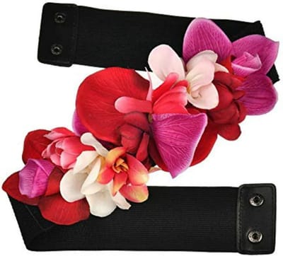 Bruiloft Riem - Bloemen Riem - Bruidsjurk Versieren - Handgemaakt met Kunstbloemen - 70 cm lengte - Wit