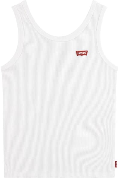 Levi´s ® Kids Meet And Greet Ribbed Mouwloos T-shirt Wit 5 Years Meisjes