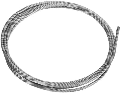Roestvrijstalen Kabel - Vliegtuigkabel Staalkabel - Buitenbouw Rigging - 304 Kwaliteit Corrosiebestendig - 5mm 3 Meter - Zilverkleurig