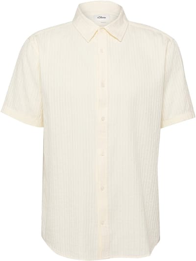 s.Oliver - male - Regular fit: shirt met korte mouwen en gestructureerde strepen