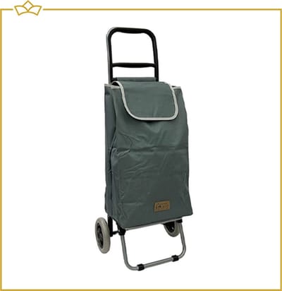 ATTREZZO® Boodschappentrolley - Grijs - Boodschappenwagen