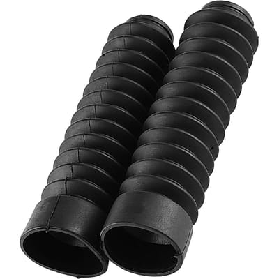 210.5x42mm Cache-poussière de fourche avant de moto Soufflets Guêtres Bottes Amortissement noir