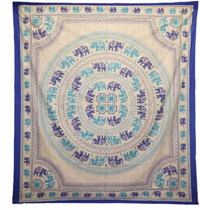 Ancient Wisdom - Wandkleed - Olifantenmandala - katoen - wanddecoratie - muurbekleding - interieur - bohemian - kunst