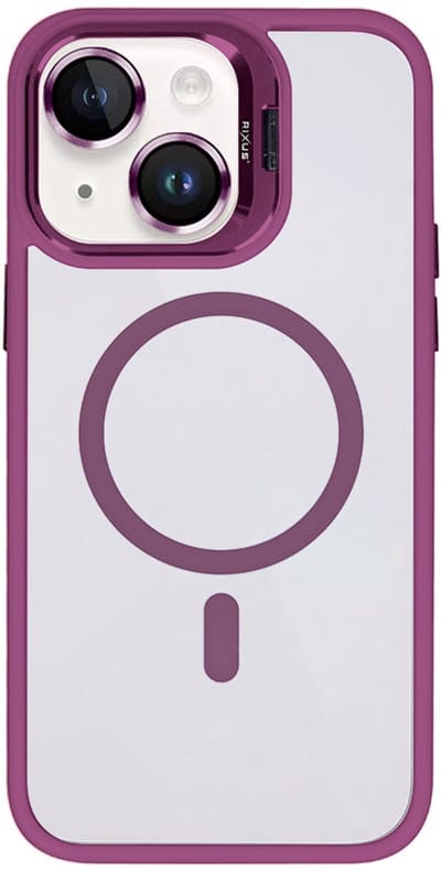 Rixus Classic 03 Case With MagSafe For Apple iPhone 15 Plus Dark Pink