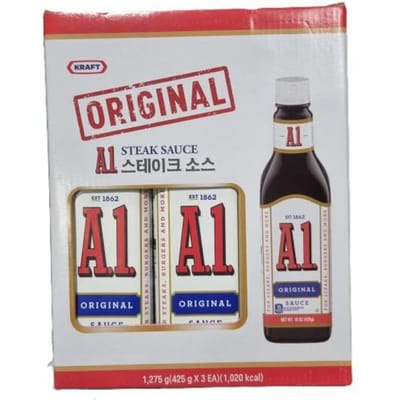 Kraft A1 Steak Saus 425g x 3 Flessen white