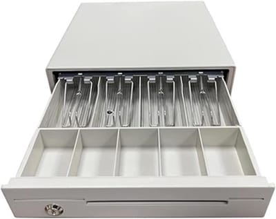 Kassalade - Geldlade - Contant Geld Beheren - Verwijderbaar Muntenvak - 335 x 368 cm - Wit