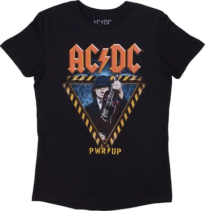 AC/DC - Angus Triangle PWR-UP EU Tour '24 Dames T-shirt - S - Zwart