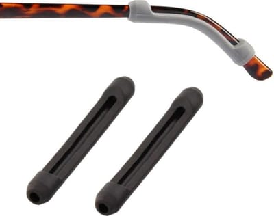 Fako Bijoux - Anti Slip Pootjes Bril - Anti-slip Oorstrips - Brilpootje Verdikker - Brilbevestiger - Siliconen - Zwart