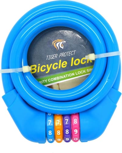 Kinderfietsslot Cijferslot Spiraalslot met Instelbare Code voor Kinderfiets