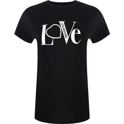 Love Moschino Love Logo Zwart T-shirt