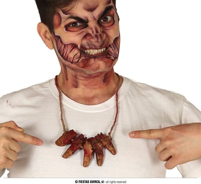 Fiestas Guirca - Ketting vingers - Halloween - Halloween accessoires - Halloween verkleden