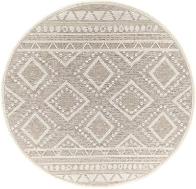 the carpet Calgary – Rond Modern Vloerkleed in Boho-Stijl – Beige – Ø 160 cm