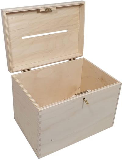Playwood Houten Enveloppenkist met Slotje