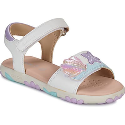 GEOX SANDAL HAITI MEISJES Sandalen - WIT/LICHTROZE - Maat 32