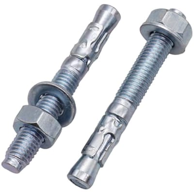 Verzinkte wigankers M10 x 80 mm - 8 Stuks - Metalen pluggenset voor diverse toepassingen