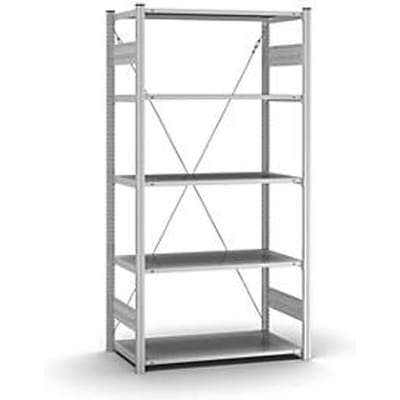 Insteekstelling Orion Plus - basissectie - L 1000 x D 500 x H 2000 mm - 5 legborden - draagvermogen per legbord 125 kg - verzinkt