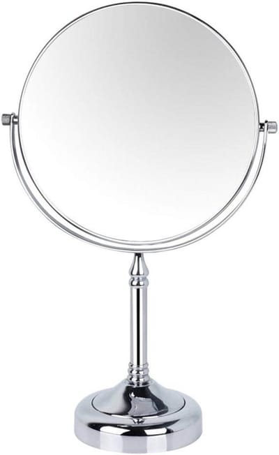 Make-up Spiegel - Vergrootspiegel Tafelspiegel - Dagelijkse Verzorging - 360 Graden Draaibaar - 6 inch Diameter - Chroom