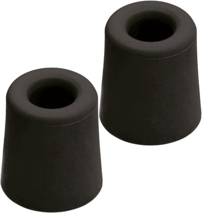 Benson Deurbuffers / deurstoppers rubbers - 2x - zwart - 60 x 40 mm - met schroefbevestiging