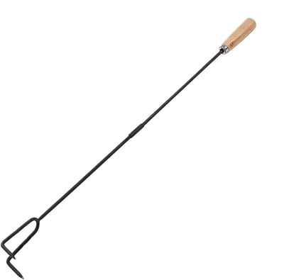 Vuurhaard Pook - Haard Gereedschap - Kampvuur Maken - Verstelbare Lengte - 83 cm - Zwart
