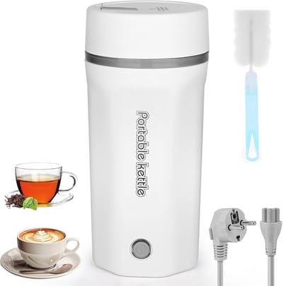 Draagbare mini waterkoker - 500 ml roestvrij staal - Snel koken en automatische uitschakeling - Perfect voor thee en onderweg