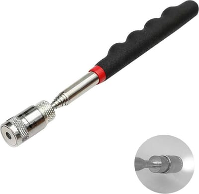 DW4Trading Telescopische Magneetpen met LED lamp Ø18mm - 2,5 Kg - Oppak Gereedschap - 19 tot 81 cm - Zwart
