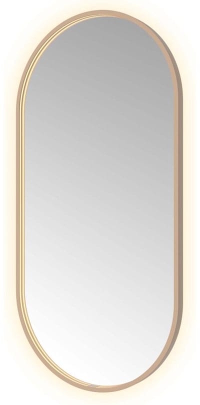 Hotbath &More Mirrors Oval LED Badkamerspiegel - Ovaal - 120 x 60 cm - Geborsteld Koper Pvd