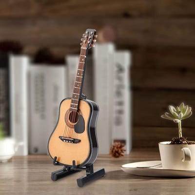 Dailygoods- Miniatuur Gitaar Ornament - Replica Muziekinstrument - Geschenkdoos - Decoratie Kamer - Verjaardagscadeau - Kerstcadeau