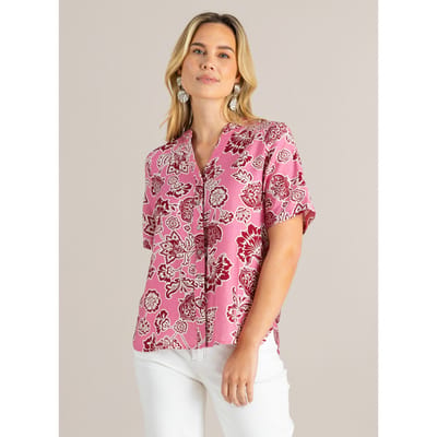 IVY BEAU Giana Tops - Pink/Multi-Colour - maat 36