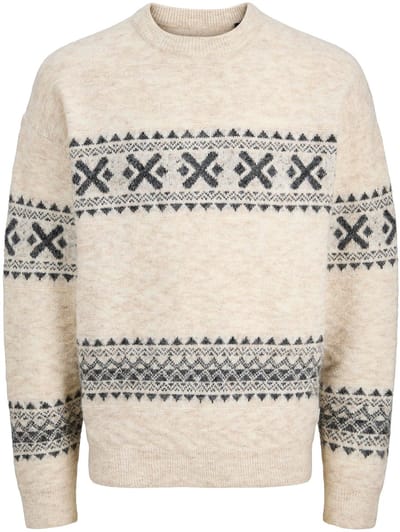 JACK&JONES - JPRBLUMAX FAIRISLE KNIT CREW NECK LN - Heren - Gebreide truien
