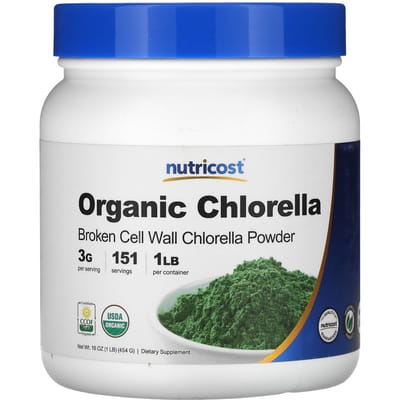 Nutricost, Poudre de Chlorelle Bio, 16 oz (454 g)