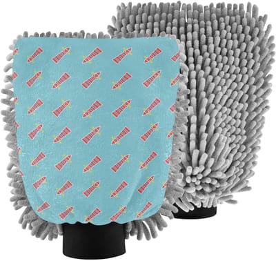 Washandschoen Set - Schoonmaak Doeken - Auto Poetsen - 2-In-1 Ontwerp - 2 Stuks - Meerkleurig