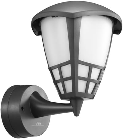 Maclean - Buitenlamp met LED gloeilamp E27, 8W 230V - Wandlamp - Muurlamp - IP65 - max 60W - fitting E27 - Grijs
