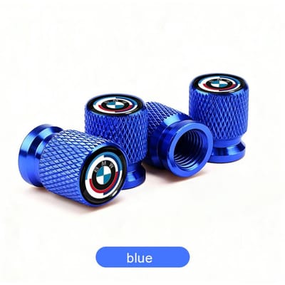 Auto Wiel Band Ventieldopjes Bandstam Covers Luchtstof Waterdicht Voor BMW E61 E81 E87 1 2 3 4 5 6 7 Serie X1 X3 X4 X5 X6 F20 E90 blauw