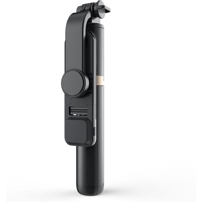 Support de trépied portatif multifonctionnel de bâton de Selfie de télécommande sans fil BT d'alliage d'aluminium avec noir