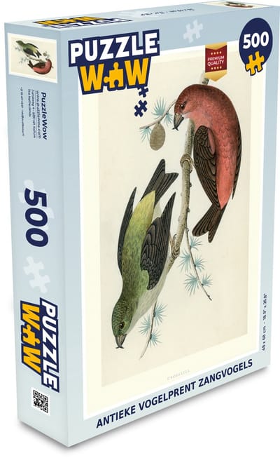 Puzzel Antieke vogelprent zangvogels - Legpuzzel - Puzzel 500 stukjes