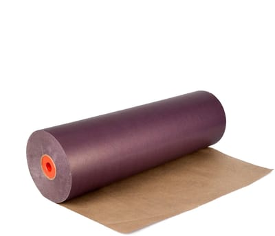 Inpakr Kraftpapier op Rol - 59 cm x 400 m - 50 g/m2 - Aubergine/Kraftbruin - 1 Rol