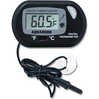 Thermometer Vis Tank Aquarium Elektronisch Digitaal Reptiel Schildpad Duiken Huisdier Doos Zuignap Waterdicht Elektronische Thermometer gray