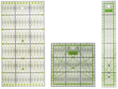 Acryl Patchwork Liniaal met Dubbele Gekleurde Rasterlijnen - Ideaal voor Quilten, Meten en Snijden van Stof