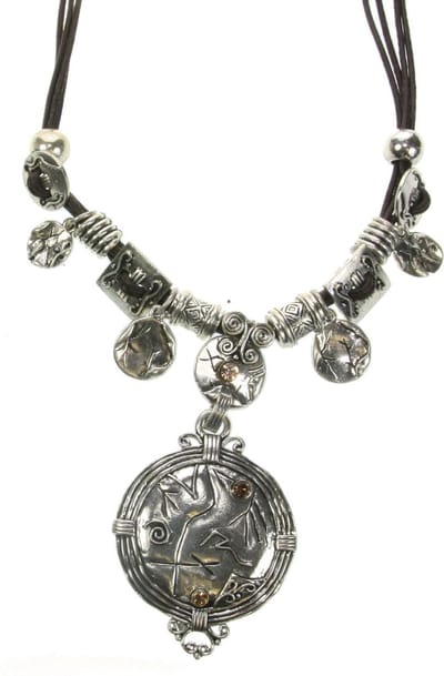 Behave - Ketting met vintage hanger zwart - Bohemian statement stijl